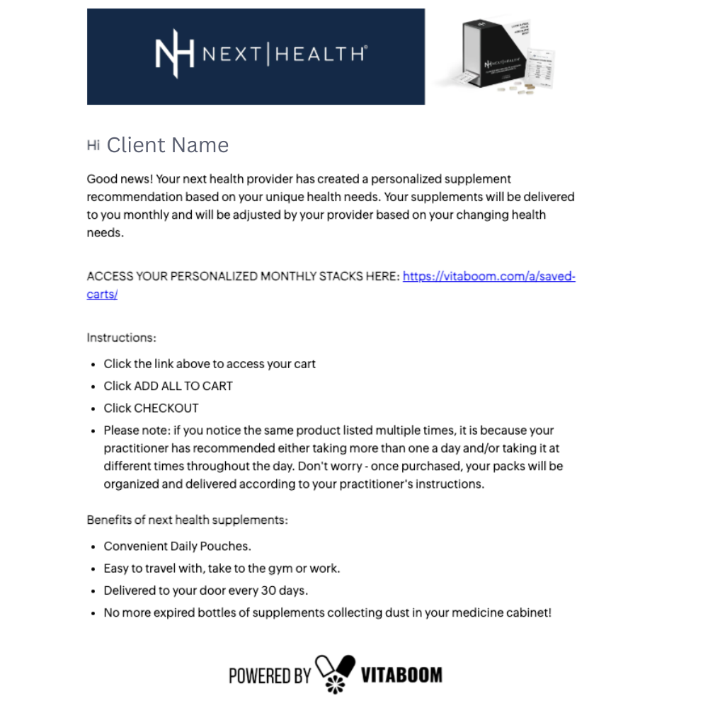 Simplified Supplement Program