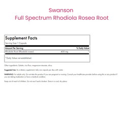 Full Spectrum Rhodiola Rosea Root