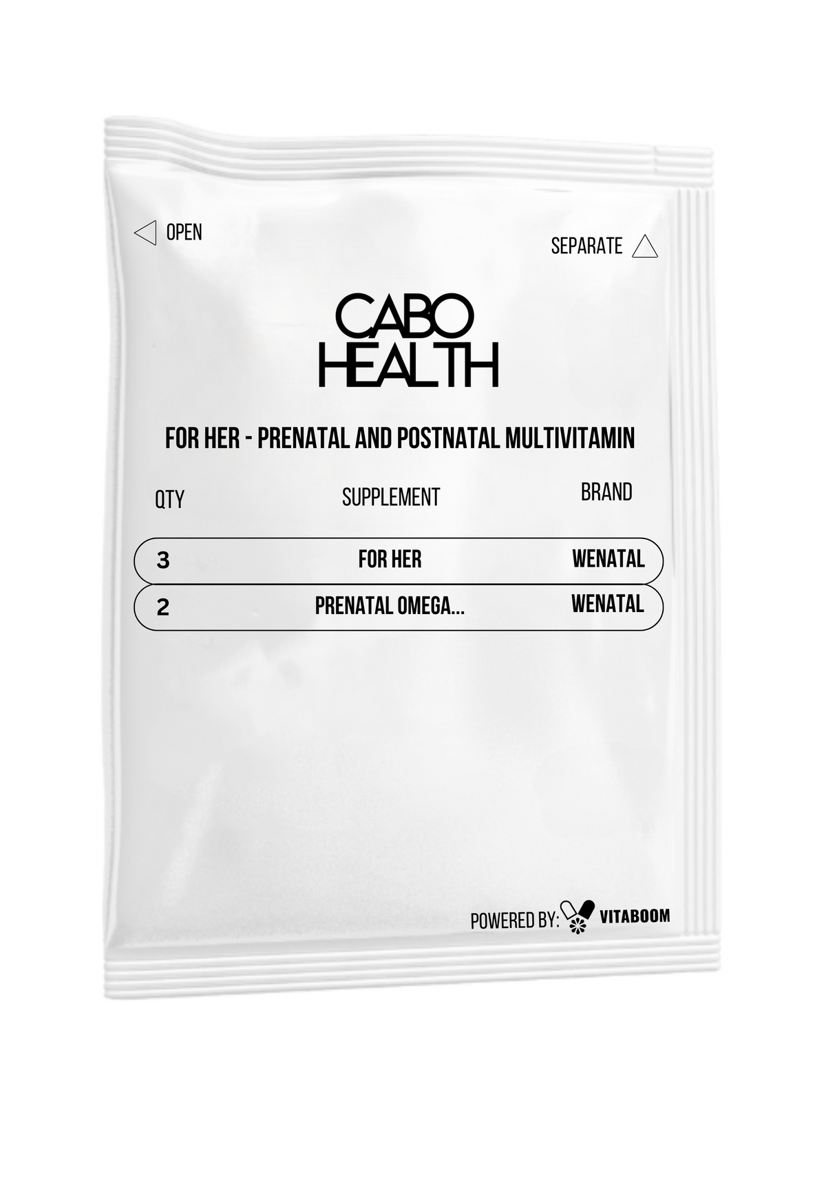 Cabo Health | For Her - Prenatal and Postnatal Multivitamin