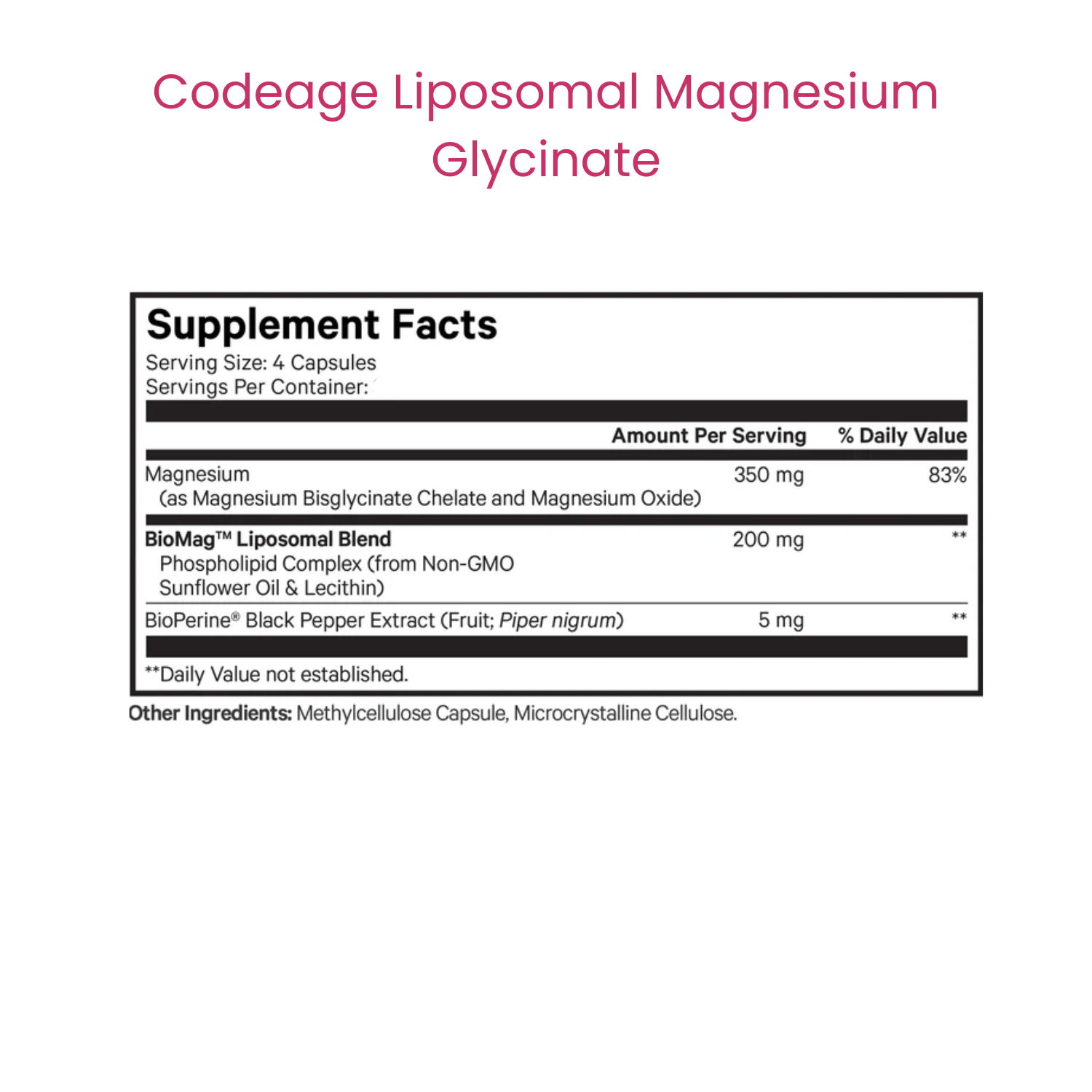 Liposomal Magnesium Glycinate