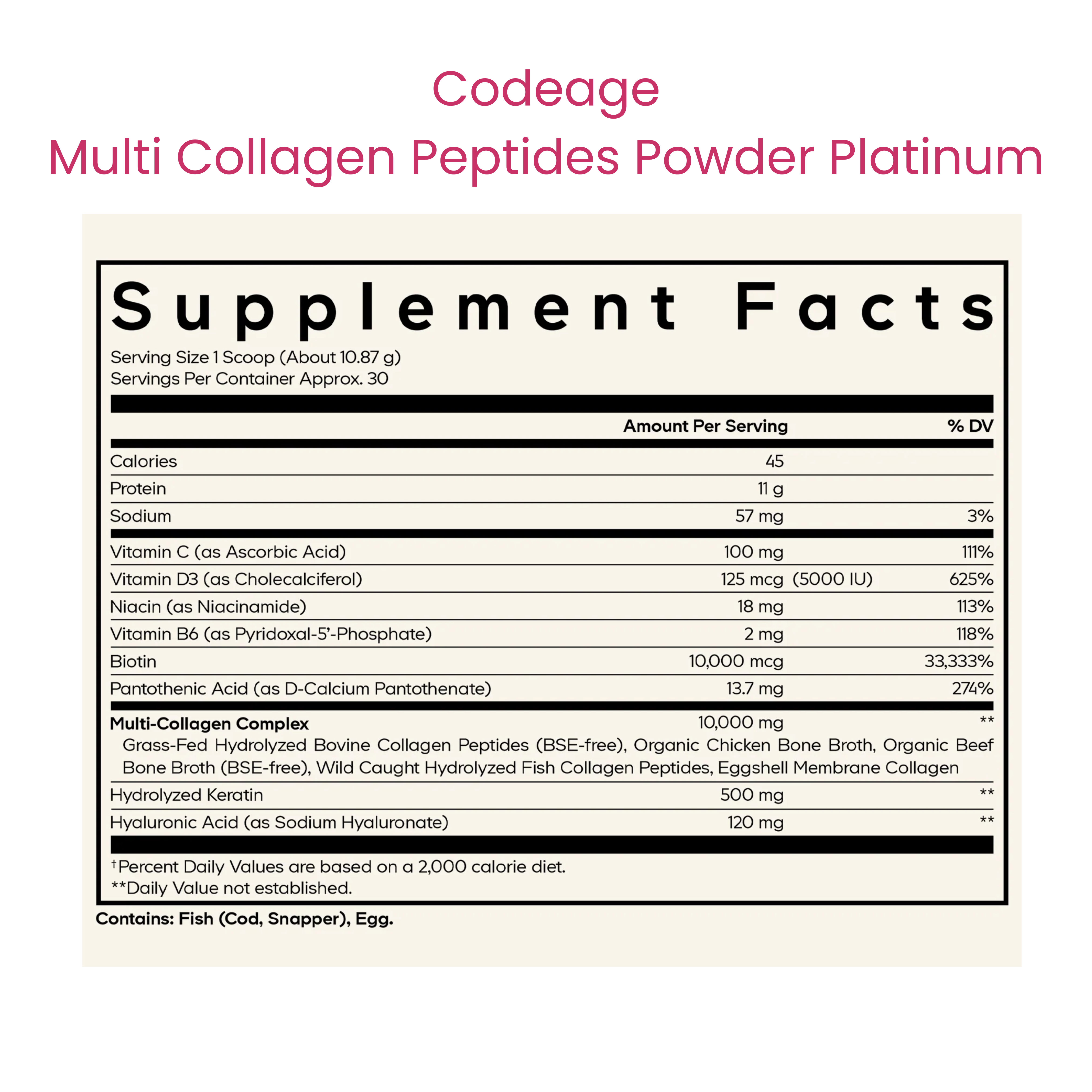 Multi Collagen Peptides Powder Platinum