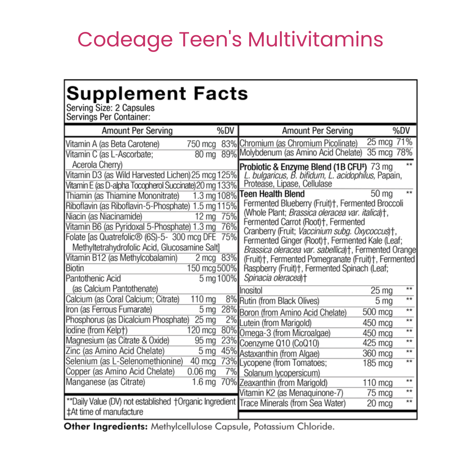 Teen's Multivitamins