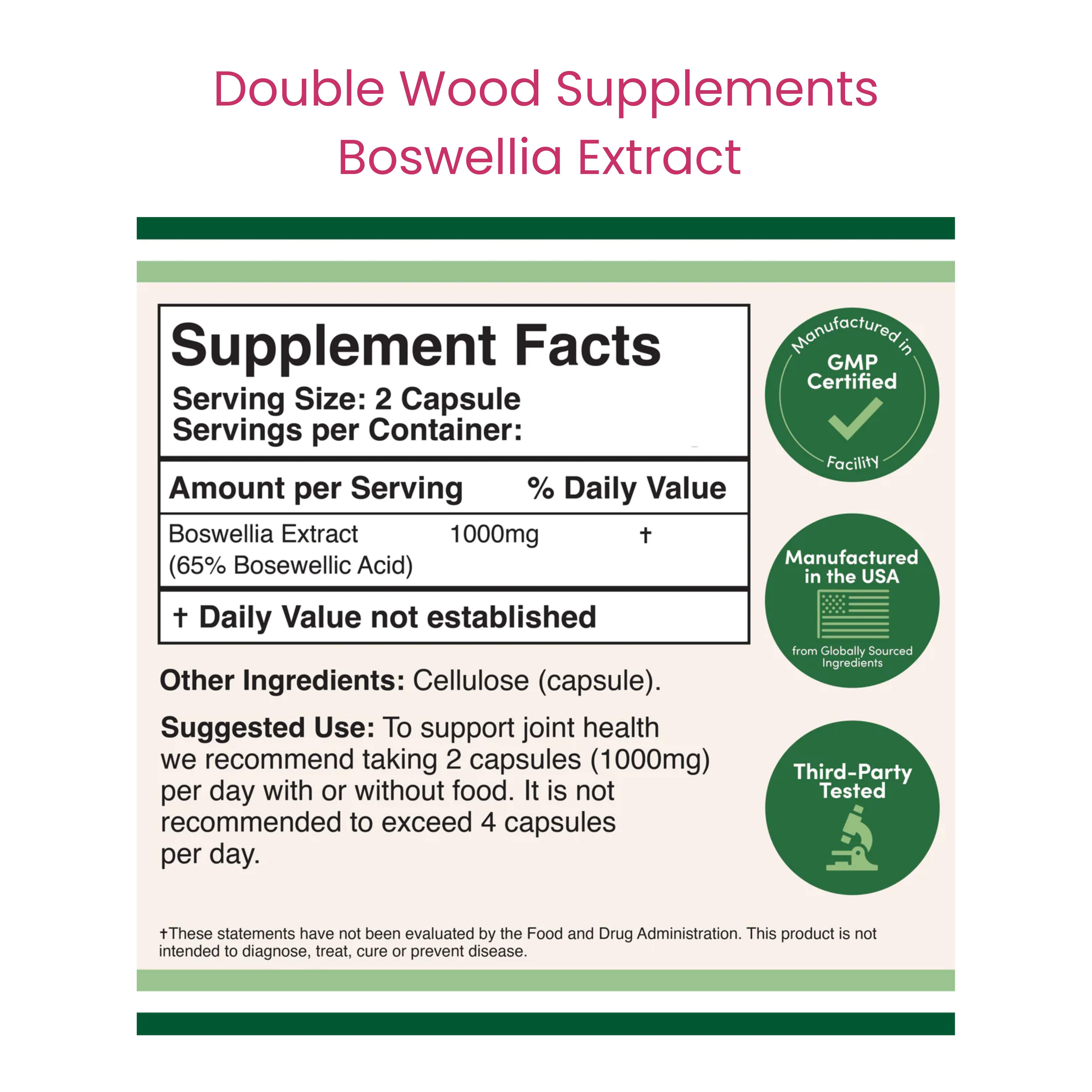 Boswellia Extract Supplement