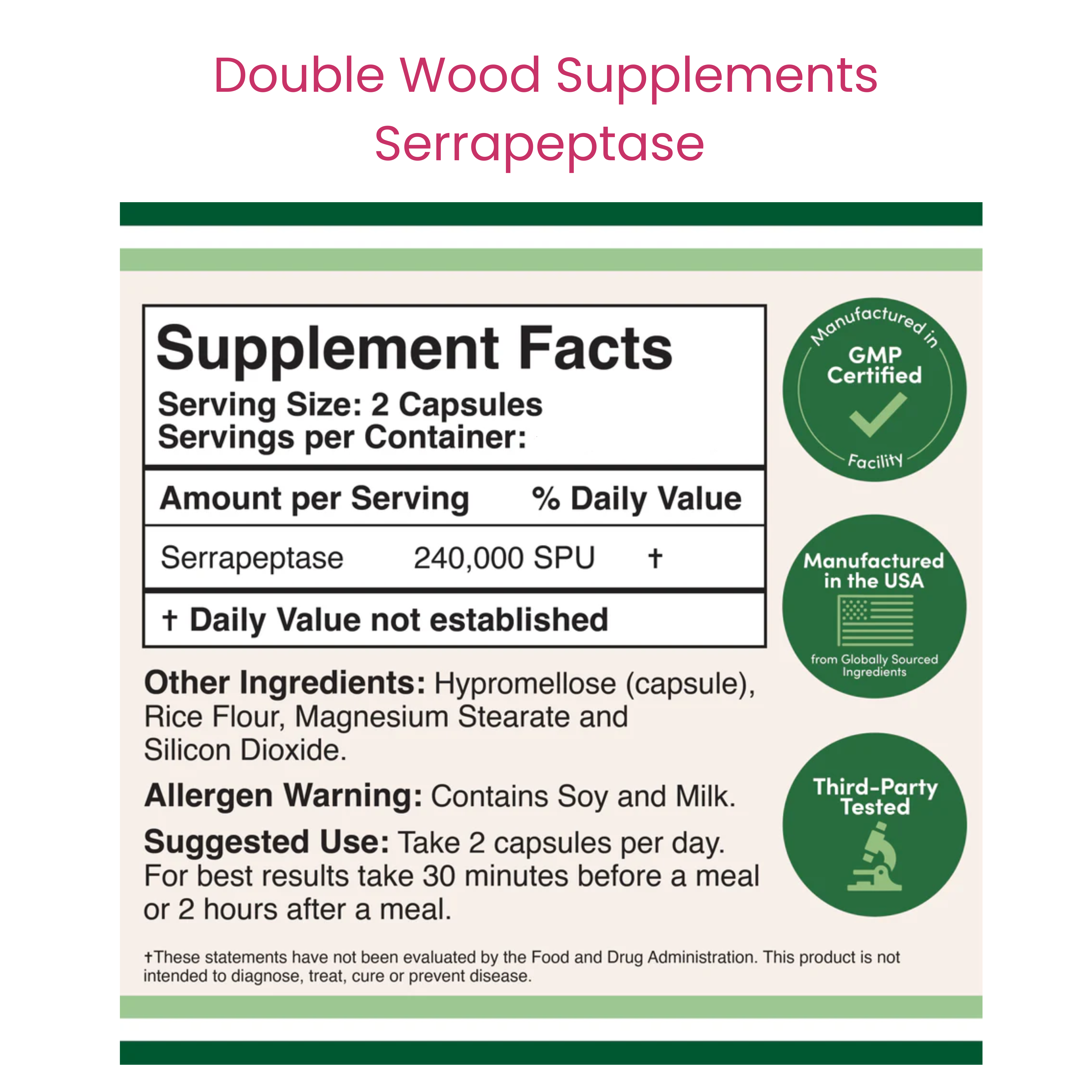 Serrapeptase Supplement