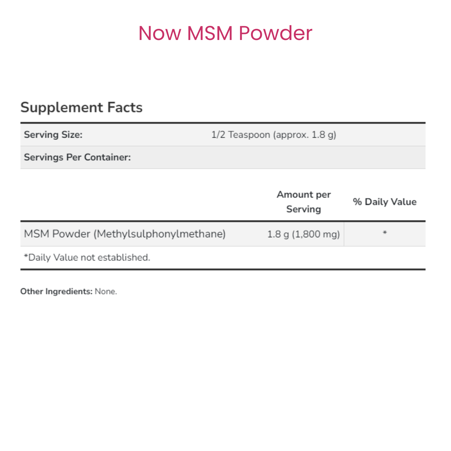 MSM Powder