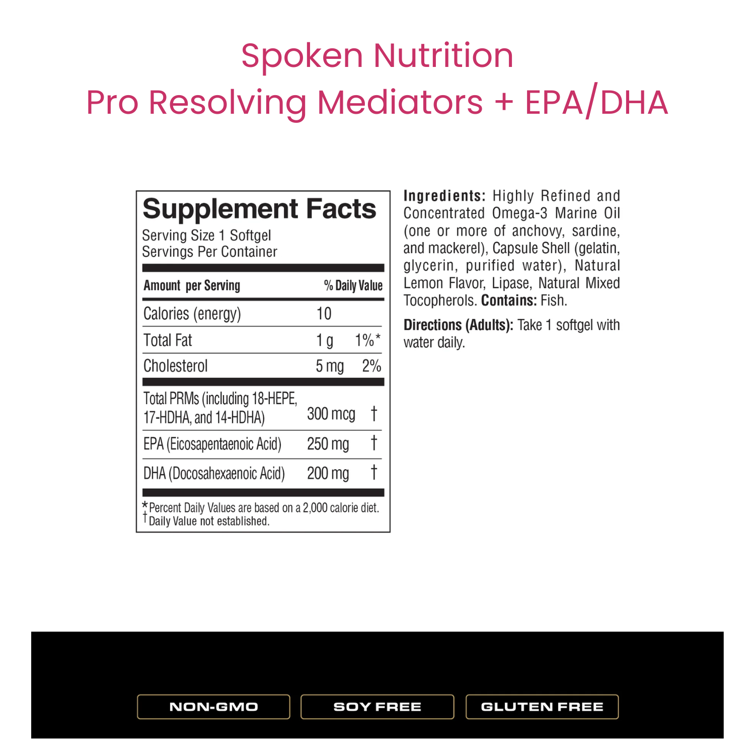 Pro Resolving Mediators + EPA/DHA