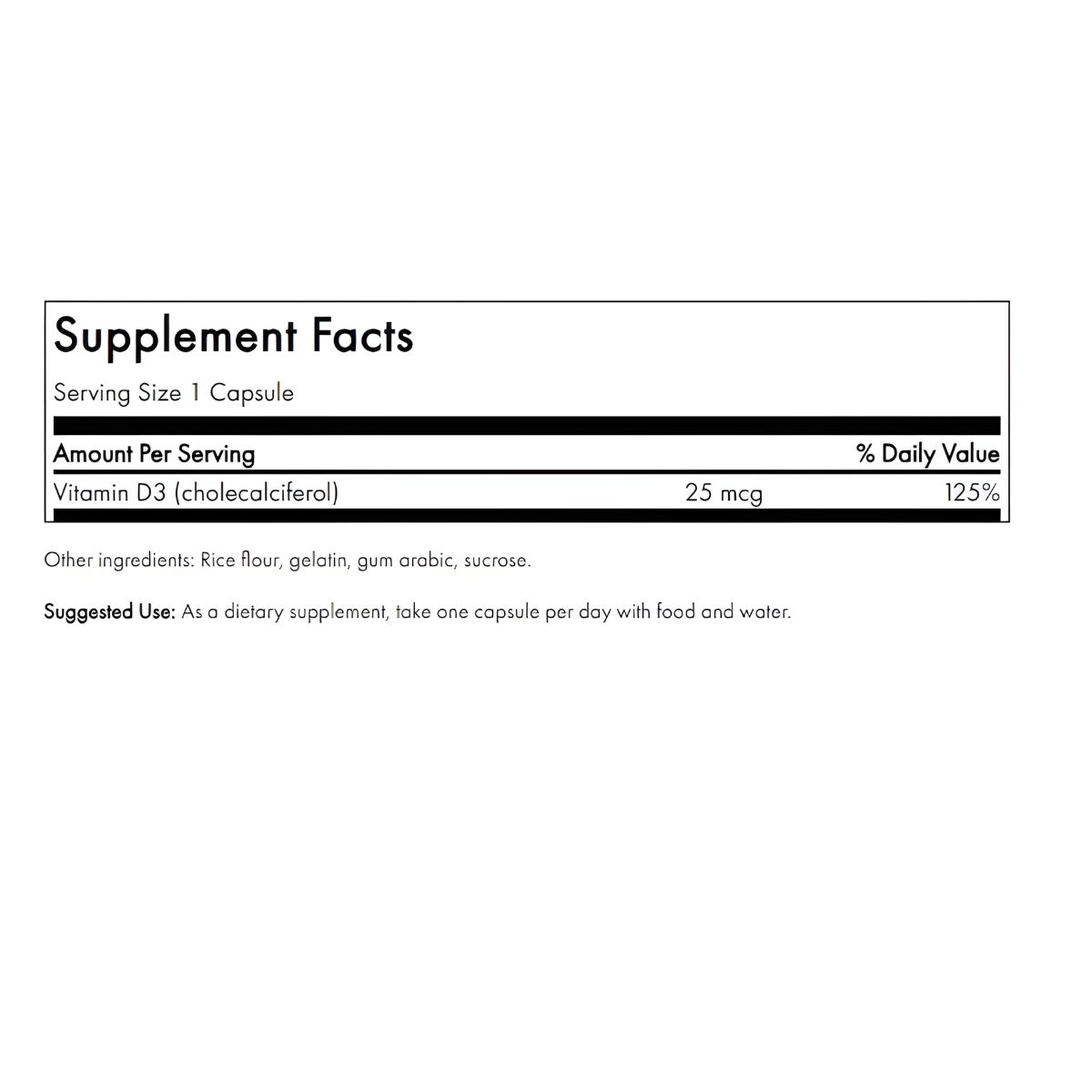 Vitamin D3 - 1000 IU