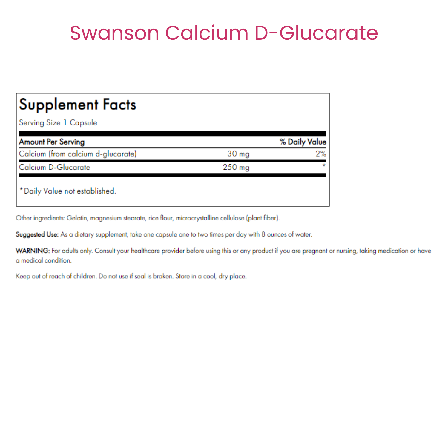 Calcium D-Glucarate