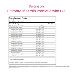 Ultimate 16 Strain Probiotic with FOS