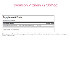 Swanson Vitamin K2 50mcg