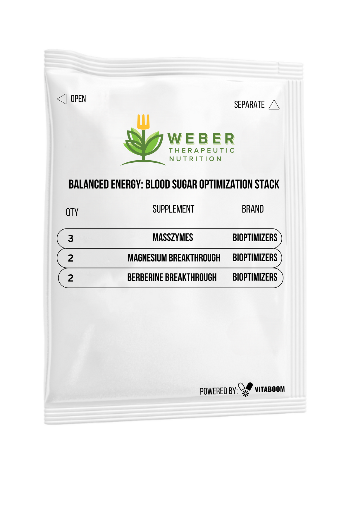 Weber Therapeutic Nutrition | Balanced Energy: Blood Sugar Optimization Stack